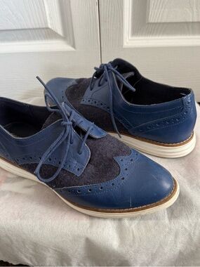 Cole Haan Navy Wingtip Oxford Sneaker